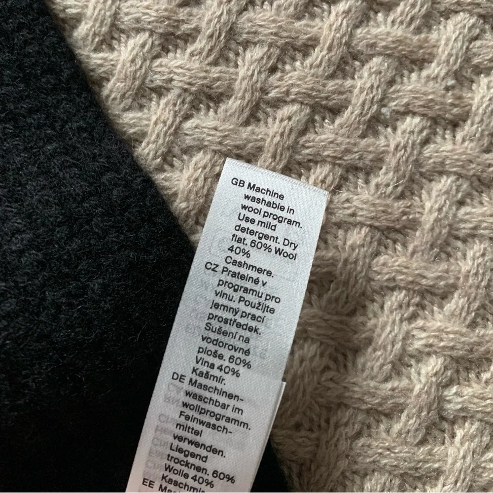 COS Black Wool Cashmere Roll Neck Collar (NEW) - Picture 7 of 10